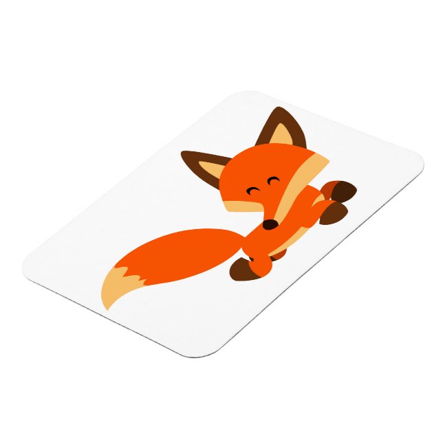 Niedlich Fleet Cartoon Fox Flexible Magnet (Linke Seite)