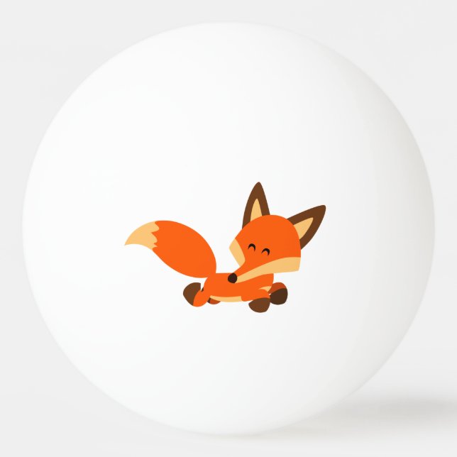 Niedlich Fleet Cartoon Fox Ping Pong Ball Tischtennisball (Vorderseite)