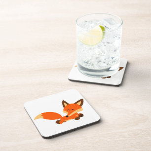 Niedlich Fleet Cartoon Fox Untersetzer Set