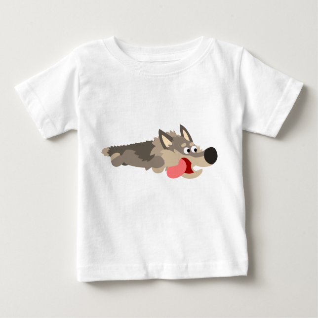 Niedlich Fleet Cartoon Wolf Baby T - Shirt (Vorderseite)