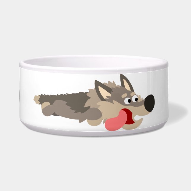 Niedlich Fleet Cartoon Wolf Pet Bowl Napf (Vorderseite)