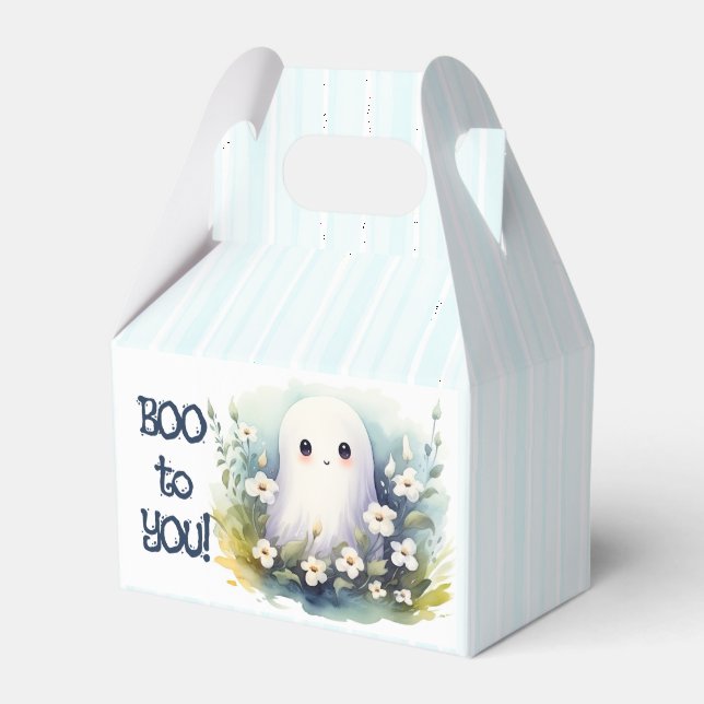 Niedlich Floral Ghost Halloween Geschenkschachtel (Vorderseite)