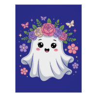 Niedlich Floral Ghost Kawaii Halloween Ghost