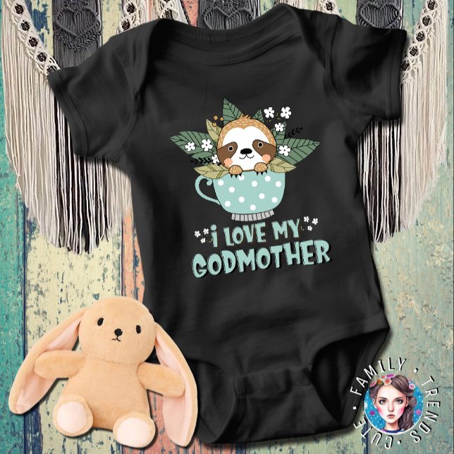 Niedlich Floral Kawaii Raccoon I Liebe Meine Mutte Baby Strampler (Von Creator hochgeladen)