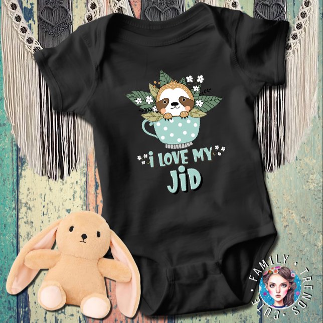 Niedlich Floral Kawaii Raccoon I Liebe My Jid Baby Strampler (Von Creator hochgeladen)