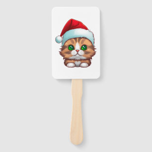 Niedlich Fluffy Munchkin Christmas Cat Classic T - Fächer