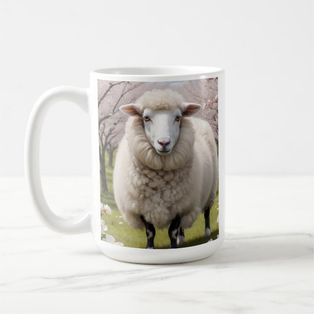 Niedlich Fluffy Sheep Kaffeetasse (Links)