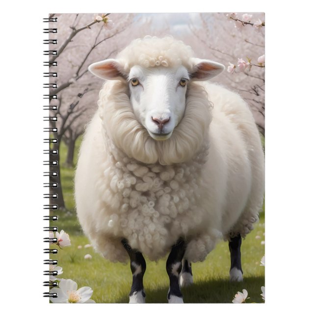 Niedlich Fluffy Sheep Notizblock (Vorderseite)