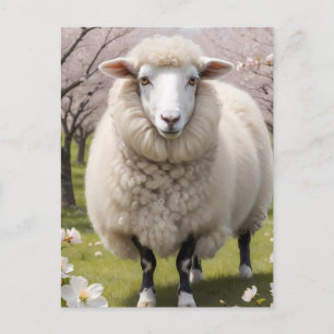 Niedlich Fluffy Sheep Postkarte