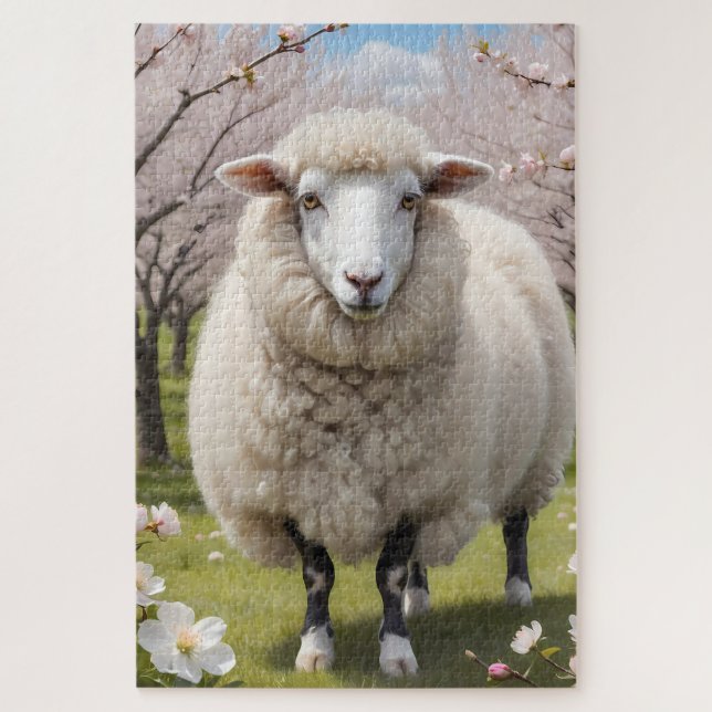 Niedlich Fluffy Sheep Puzzle (Vertikal)