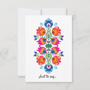 Niedlich Folklore nur zu sagen... Dankeskarte