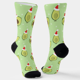 Niedlich Food Weihnachtsmannmütze Avocado Weihnach Socken