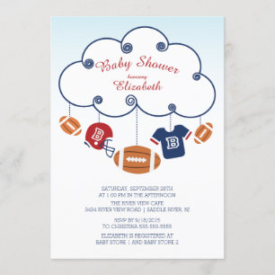 Niedlich Football Baby Shower Einladungen