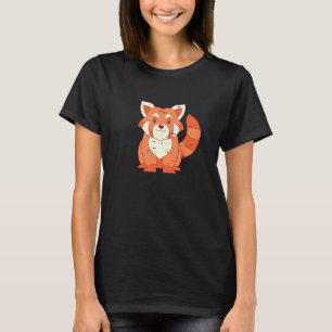 Niedlich Forest Animal Chinese Wildlife Baby Red P T-Shirt