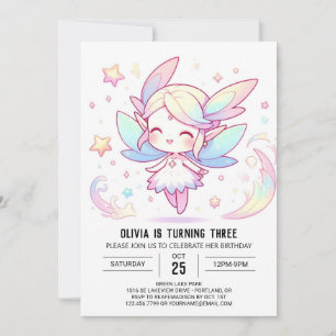 Niedlich Forest Fairy Birthday Einladung