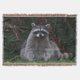 Niedlich Forest Raccoon Wildlife Foto Decke