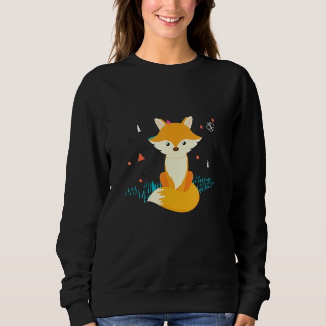 Niedlich Fox 1 Sweatshirt (Vorderseite)