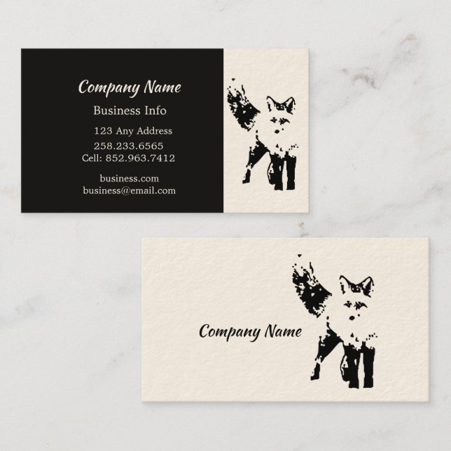 Niedlich Fox Art Custom Business Visitenkarte (Vorne/Hinten)