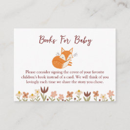 Niedlich Fox Baby Shower Books Begleitkarte