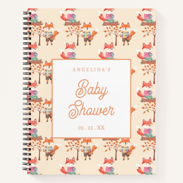 Niedlich Fox baby Showlist Notizbuch (Vorderseite)