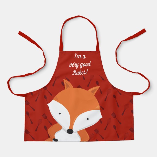 Niedlich Fox Baker Schürze (Vorderseite)