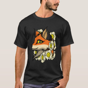 Niedlich Fox Bitcoin Idee Fox mit Blume Lieben Bit T-Shirt