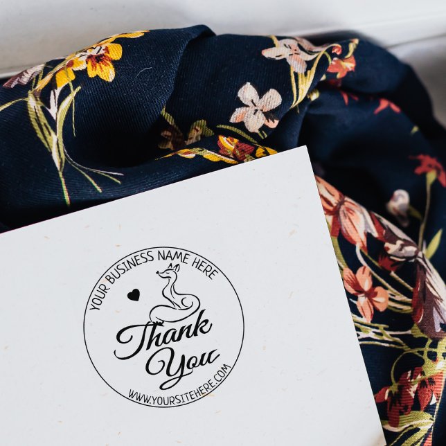 Niedlich Fox Custom Business Vielen Dank Gummistempel (Von Creator hochgeladen)
