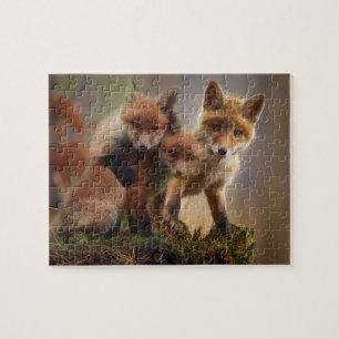Niedlich Fox-Familie Puzzle