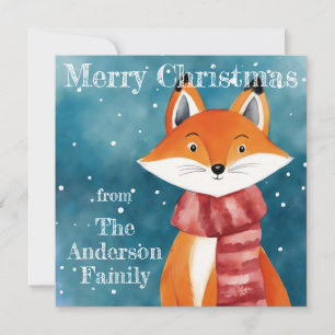 Niedlich Fox Feiertagskarte