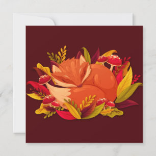 Niedlich Fox Feiertagskarte