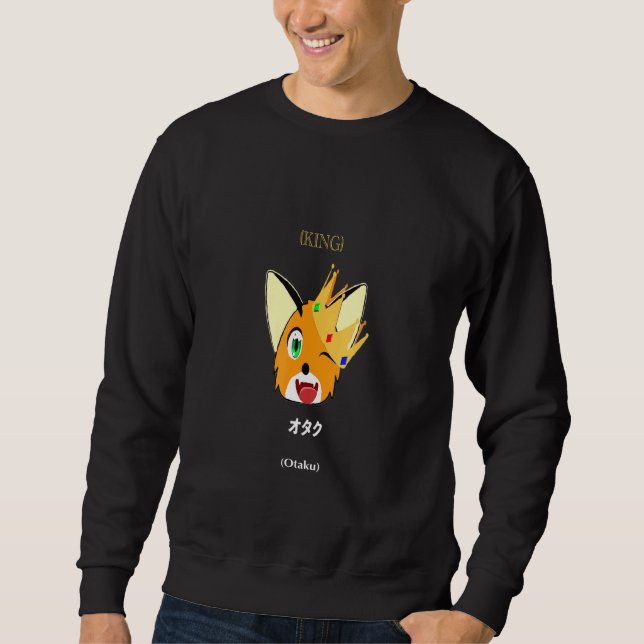 Niedlich Fox Foxy King Otaku Sweatshirt (Vorderseite)