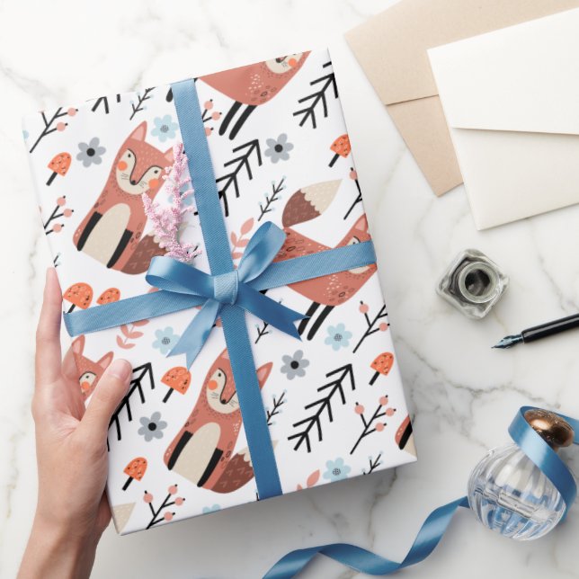 Niedlich Fox-Geschenkpapier für Wald-Wrapping Geschenkpapier (Schenken)