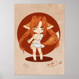 Niedlich Fox Girl Poster