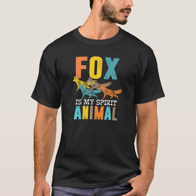 Niedlich Fox ist mein Geisttier für Männer Frauen  T-Shirt (Vorderseite)