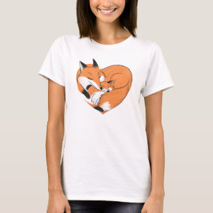 Niedlich Fox Mama Liebe Babyherz T-Shirt