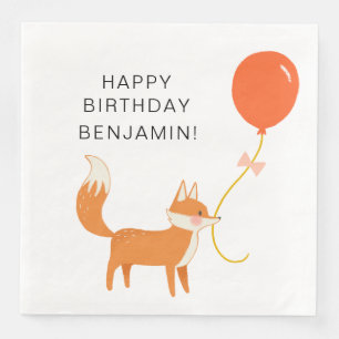Niedlich Fox Modernes KinderParty Serviette