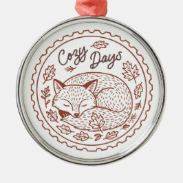 Niedlich Fox Nature Ornament Aus Metall