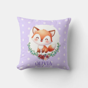 Niedlich Fox Polka Dot Elegant Kissen