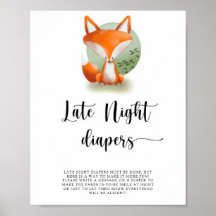 Niedlich Fox \ Spate night diaper game Poster