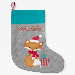Niedlich Fox Weihnachten Personalisiert Kleiner Weihnachtsstrumpf