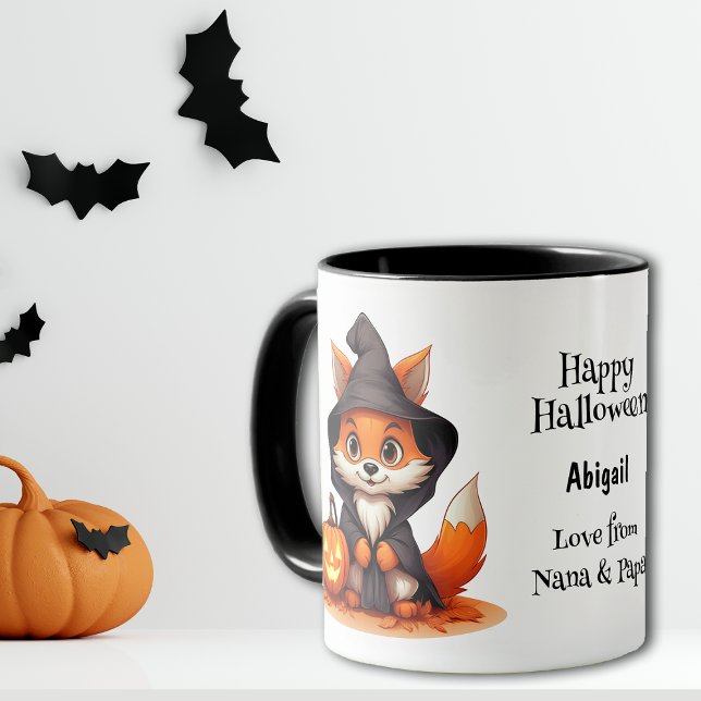 Niedlich Fox Wizard Hat kids Halloween Tasse (Von Creator hochgeladen)