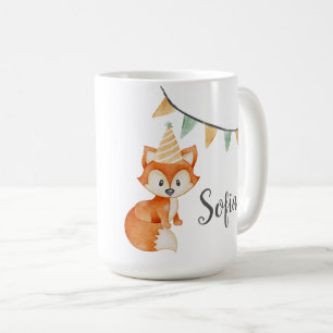 Niedlich Fox Woodland Party Hutpink Kaffeetasse