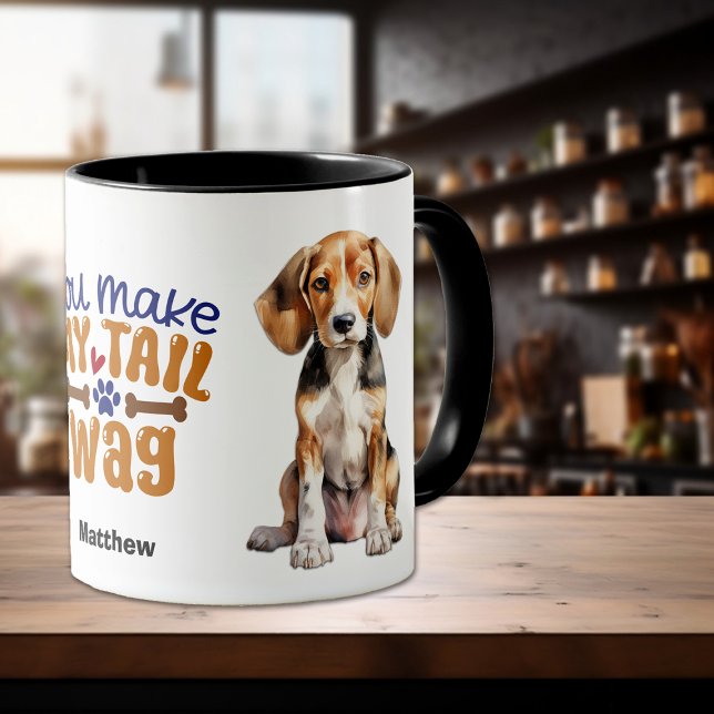 Niedlich Foxhound Puppy, die Sie meinen Schwanz Wa Tasse (Von Creator hochgeladen)