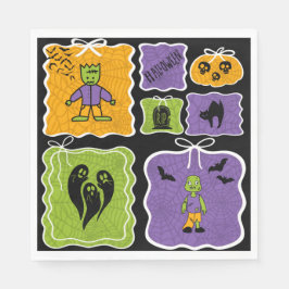 Niedlich Frankenstein Coquette Halloween Serviette