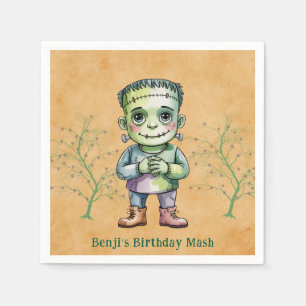 Niedlich Frankenstein Halloween Geburtstagskind Pa Serviette