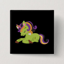 Niedlich Frankenstein Unicorn Halloween Button