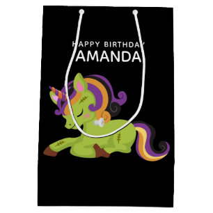Niedlich Frankenstein Unicorn Halloween Mittlere Geschenktüte