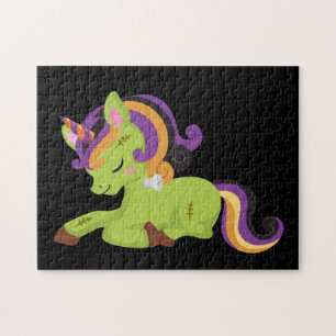 Niedlich Frankenstein Unicorn Halloween Puzzle