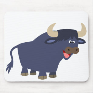 Niedlich Friendly Cartoon Bull Mousepad