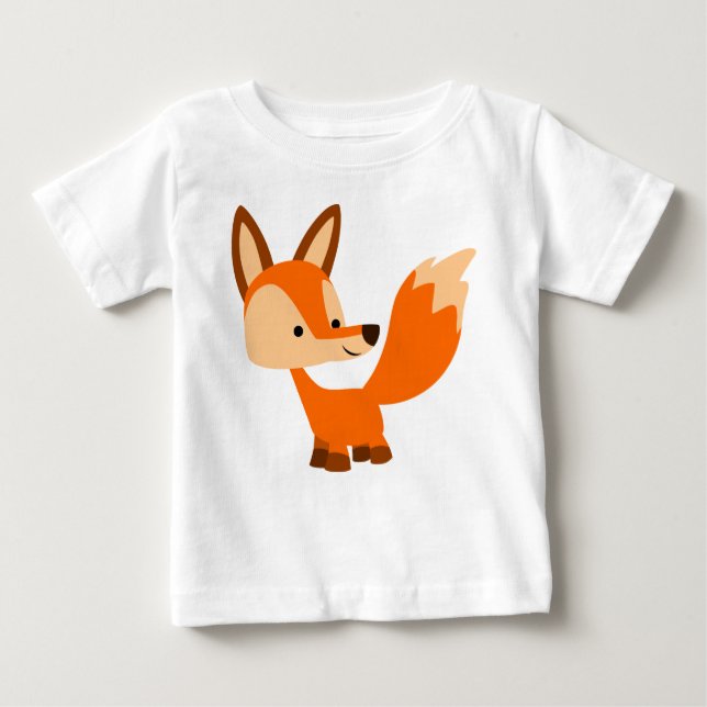 Niedlich Friendly Cartoon Fox Baby T - Shirt (Vorderseite)